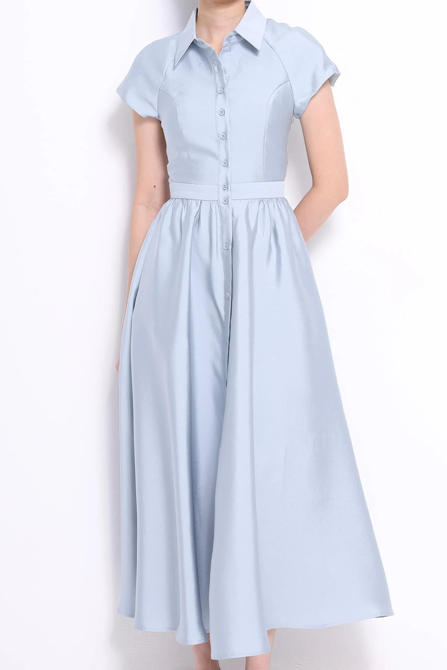 June A-line Satin Dress