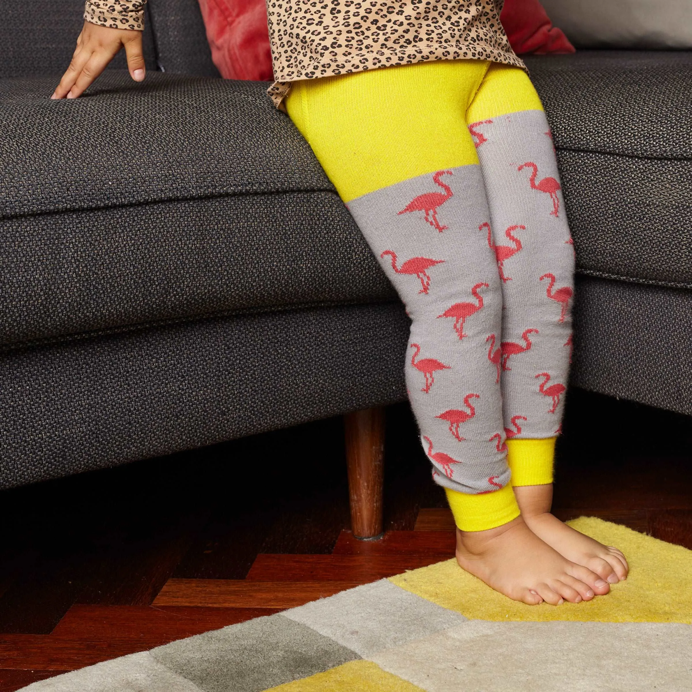 Kids Flamingo Footless Tights