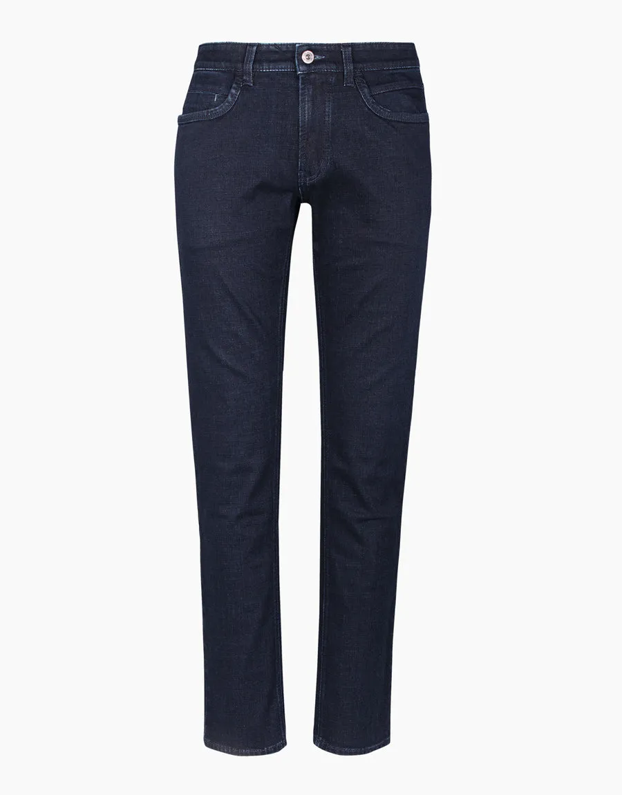 Kurt Jean Dark Blue Washed and Faded