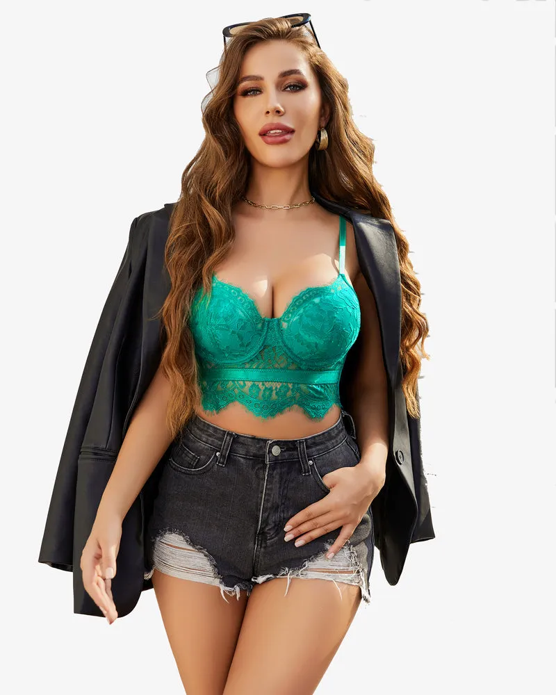 Lace Bustier Corset V Neck Cami Top