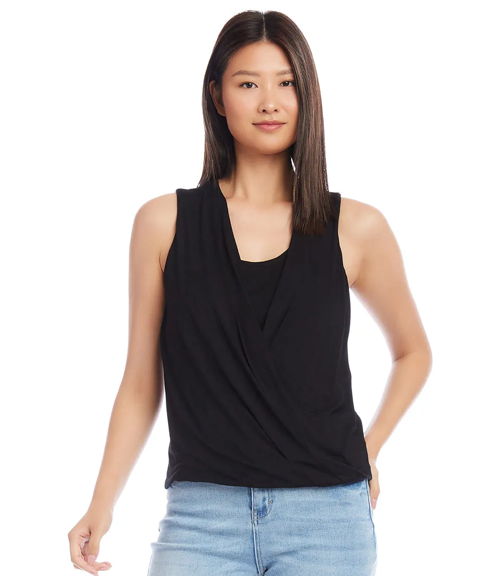 Layered Drape Front Top