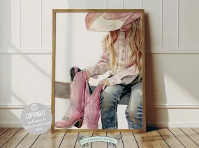 Little Cowgirl Nursery Print - 006