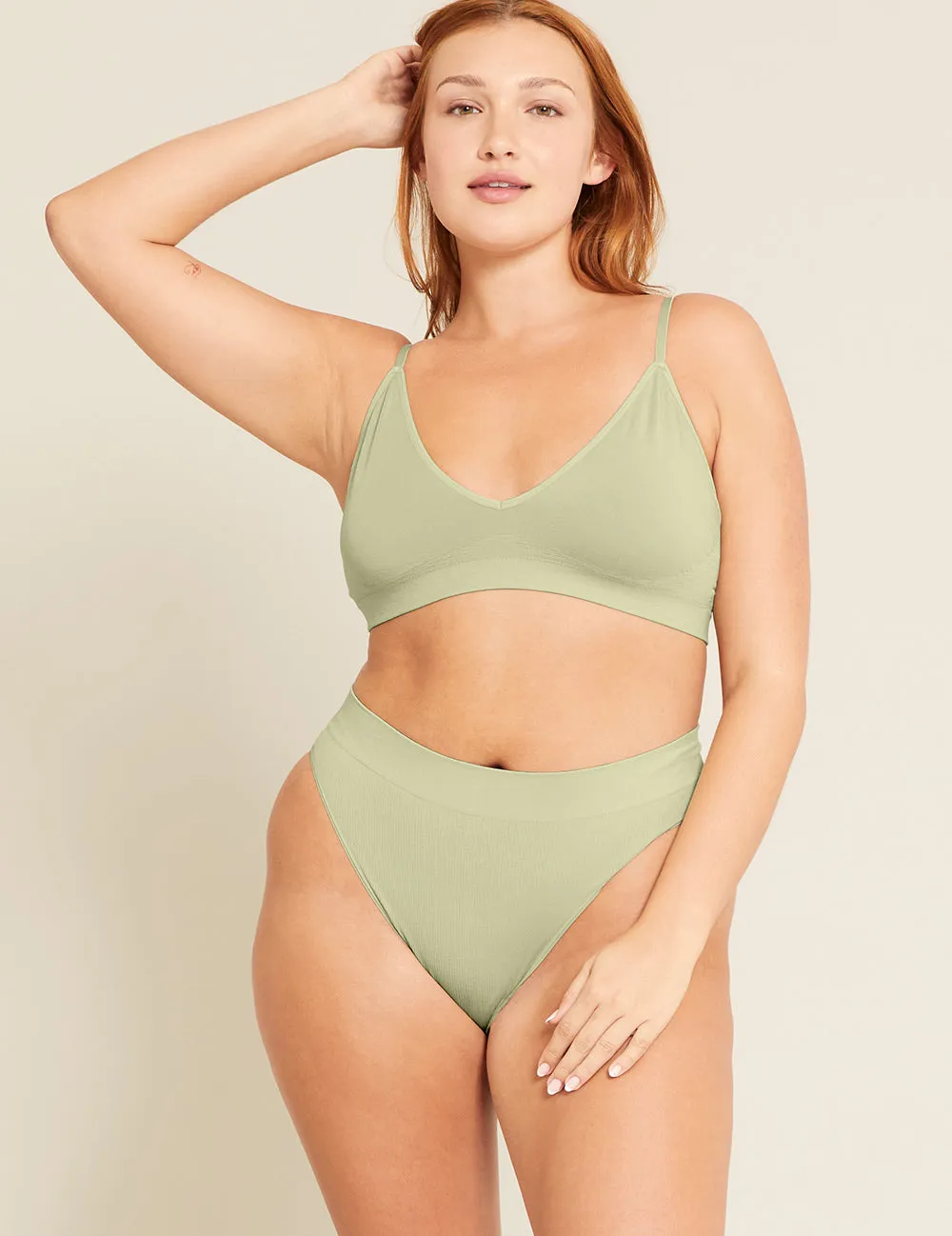 LYOLYTE® Ribbed High Leg Brief - Sage