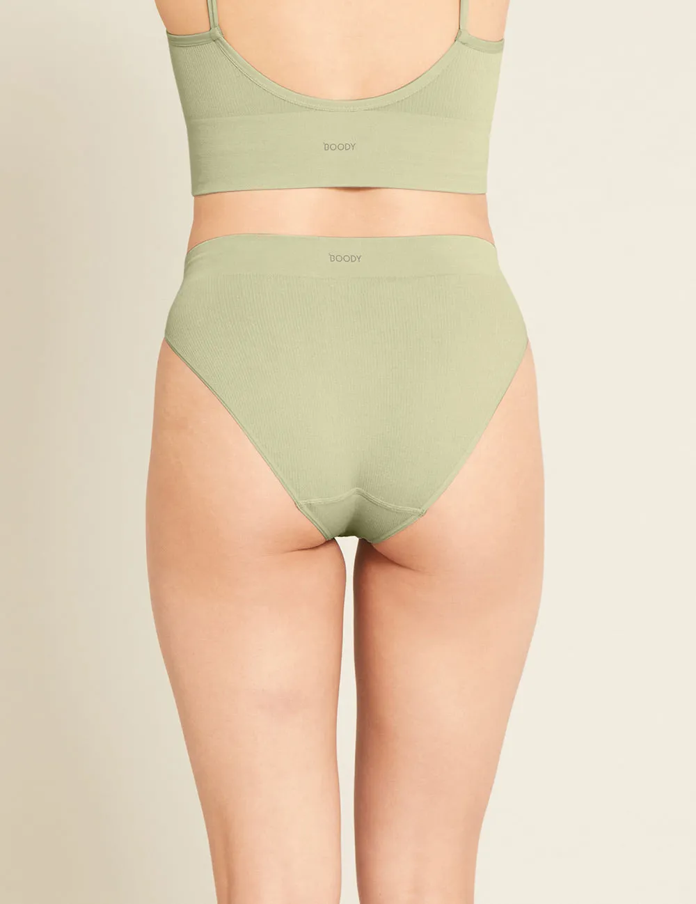 LYOLYTE® Ribbed High Leg Brief - Sage