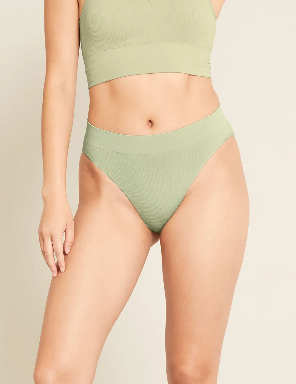 LYOLYTE® Ribbed High Leg Brief - Sage