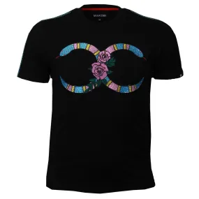 M180 Makobi Rose Snake Tee - Black