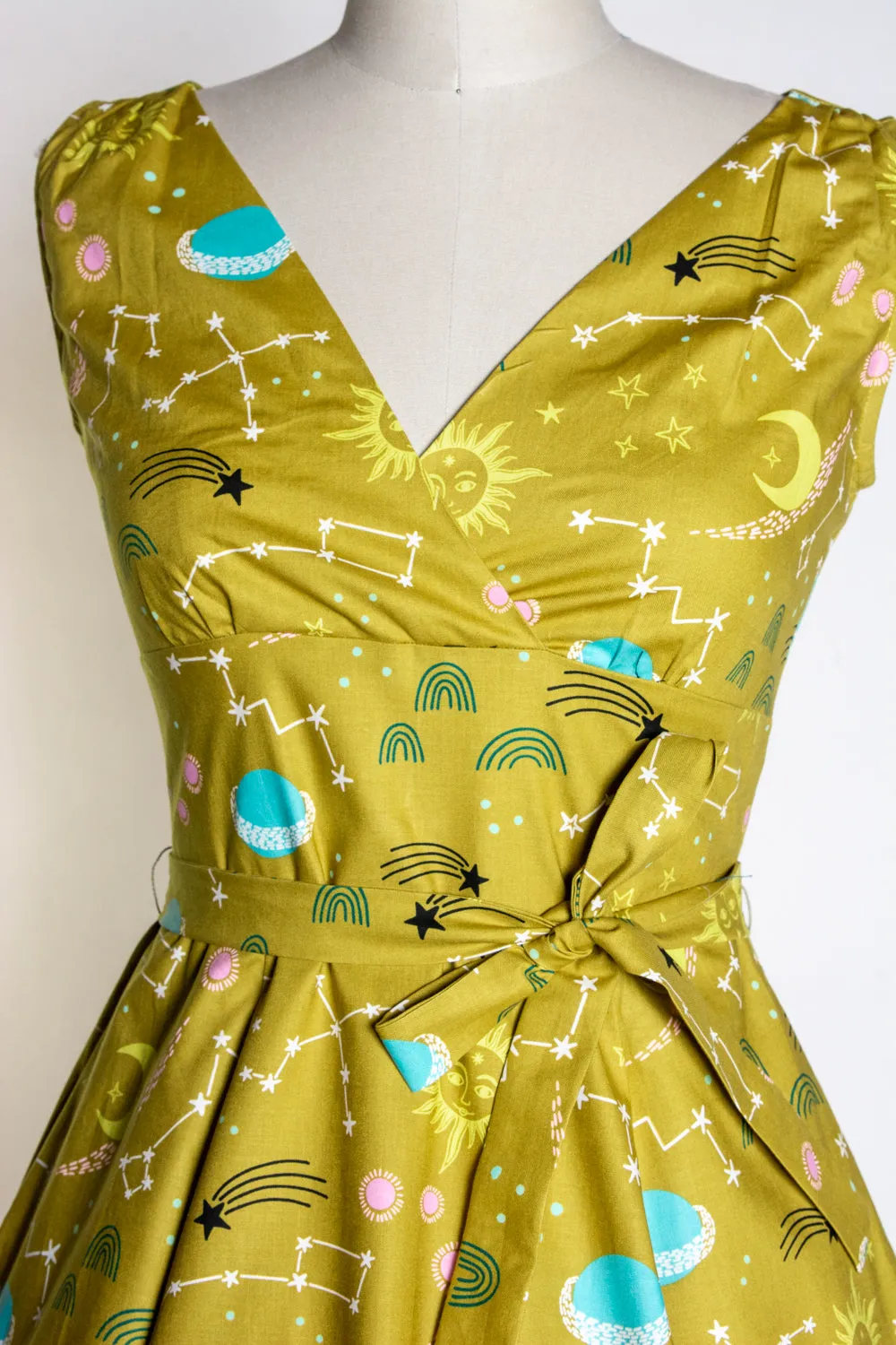 Marie Dress - Celestial, Pea Green *sale