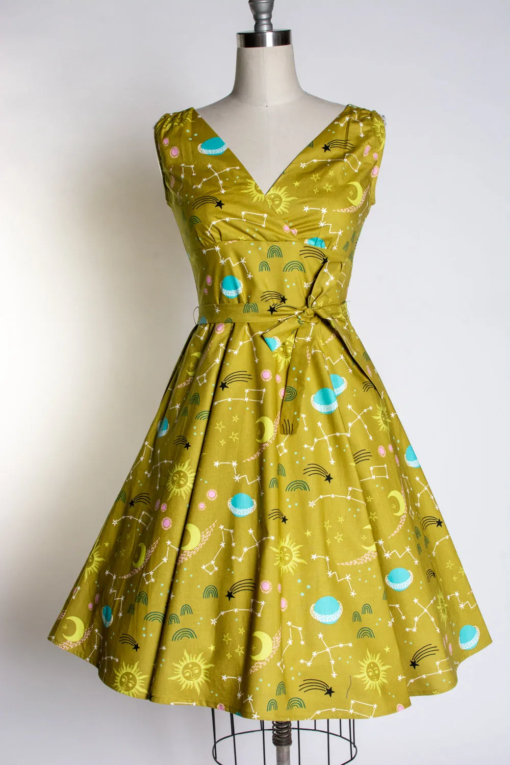 Marie Dress - Celestial, Pea Green *sale