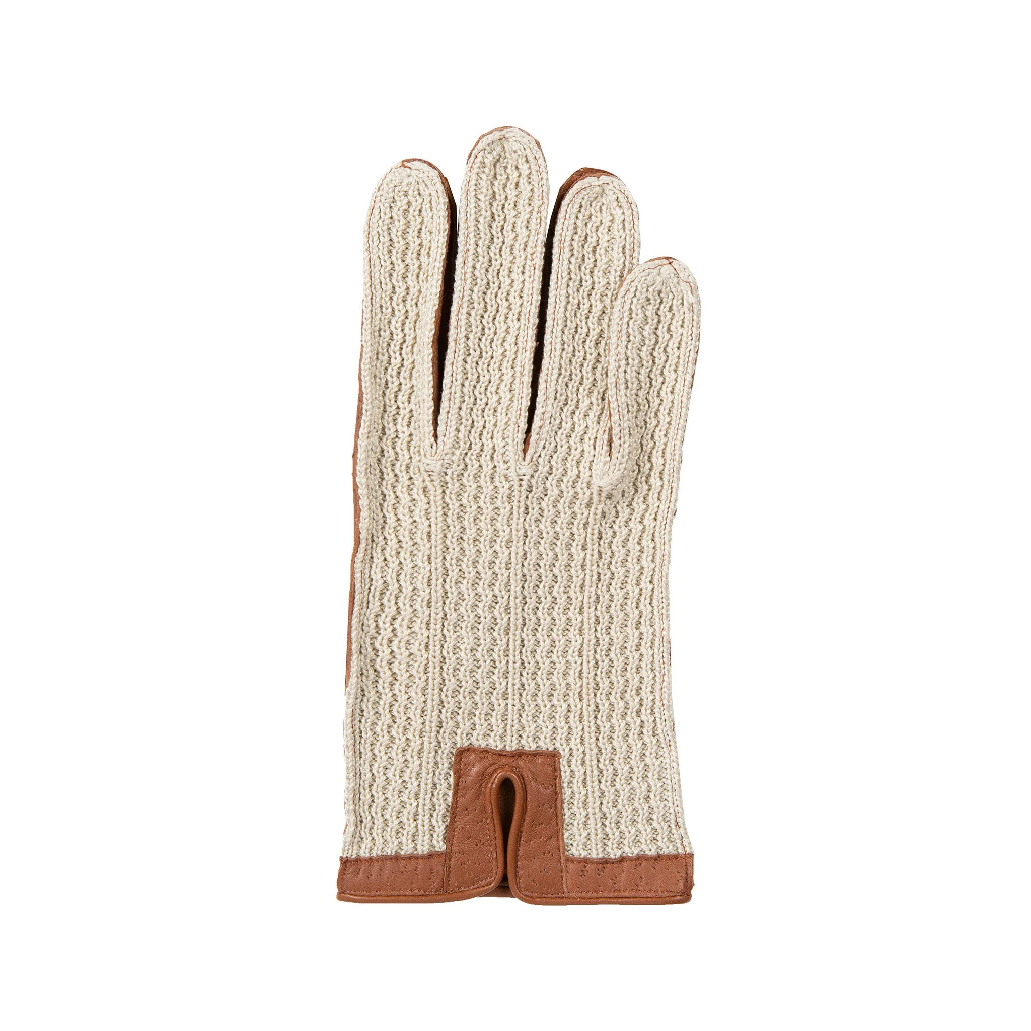 Men’s Crochet-Back Imitation Peccary Leather Driving Gloves