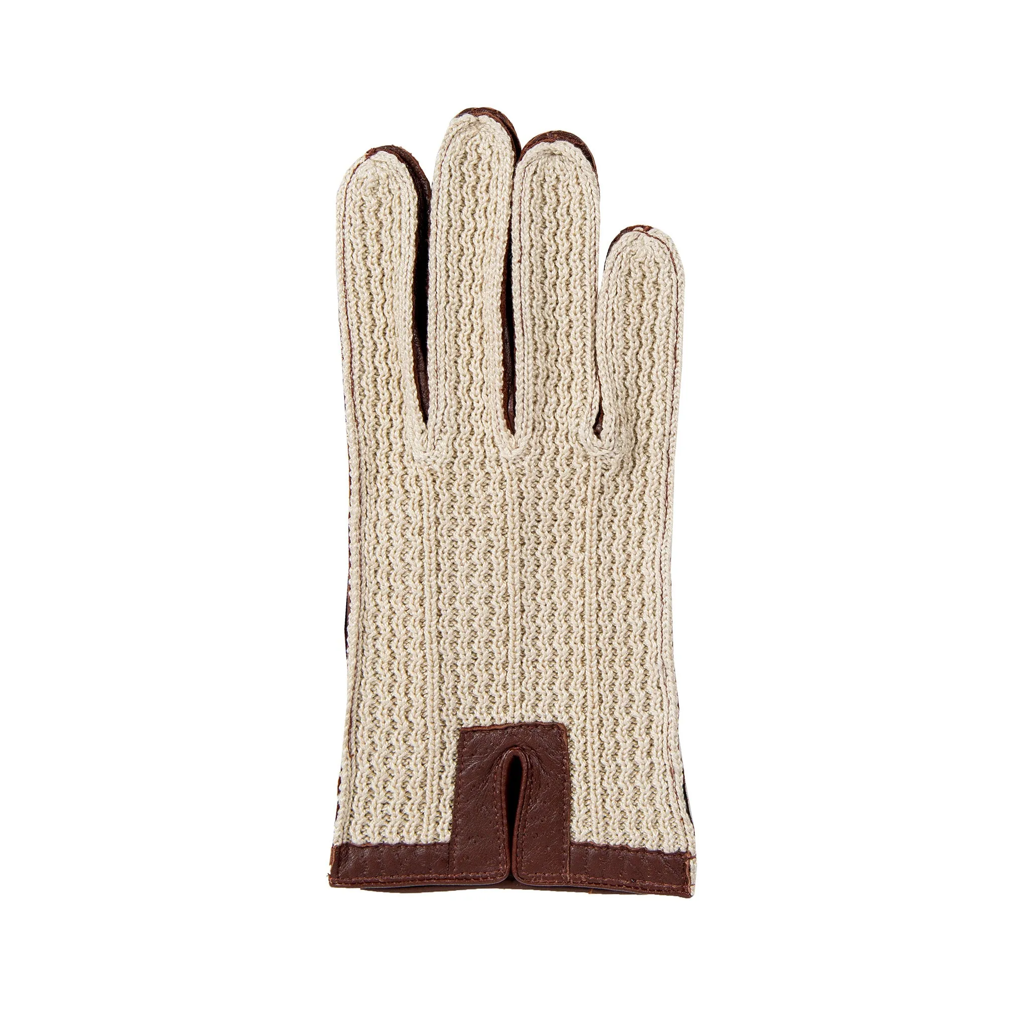 Men’s Crochet-Back Imitation Peccary Leather Driving Gloves