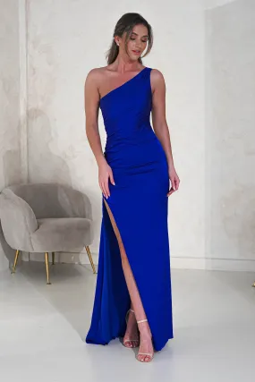 Mia One Shoulder Maxi Gown | Royal Blue