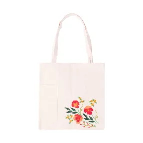 MK211598 - Embroidered Canvas Tote - Pensamiento