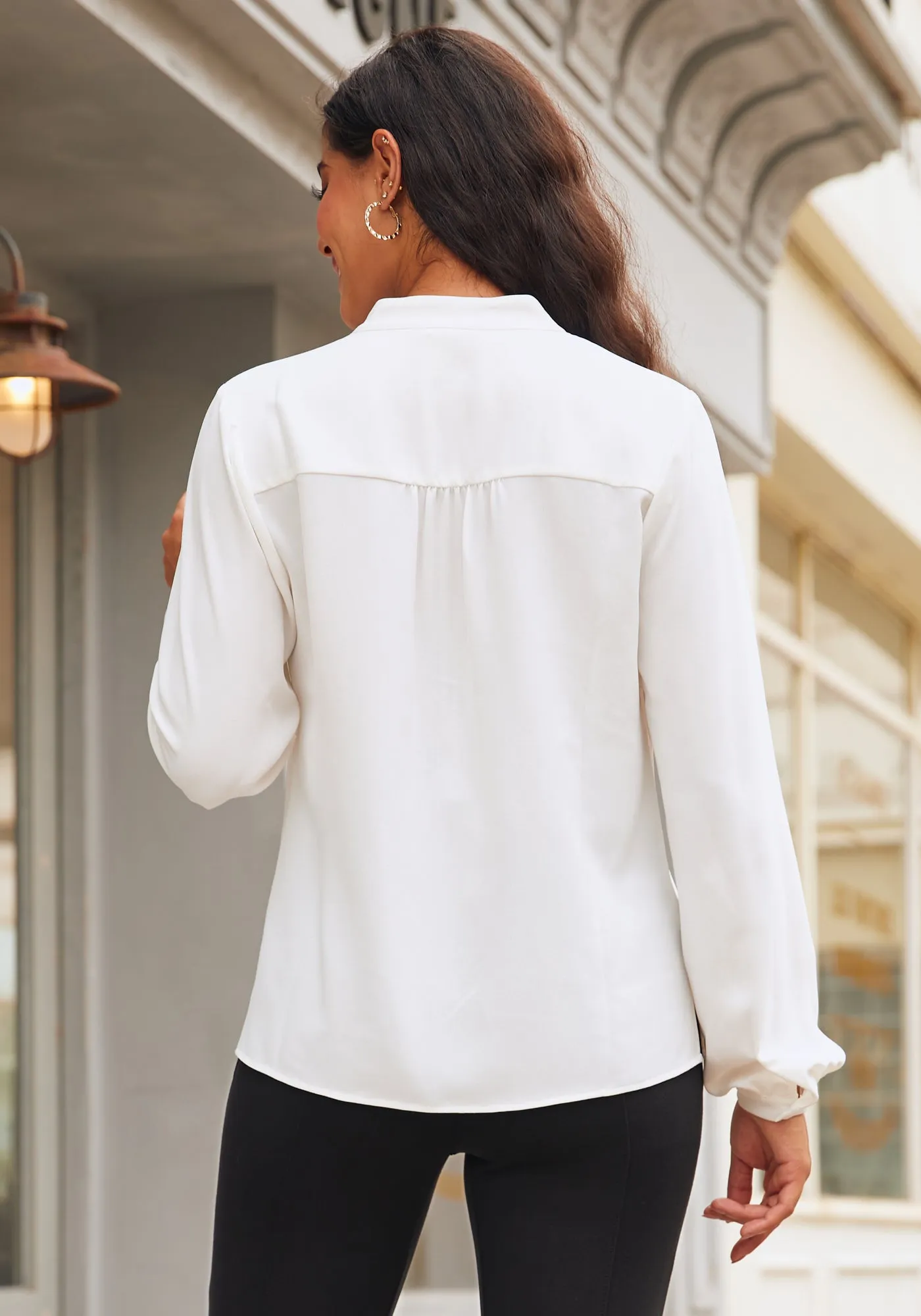 Modern Poet Blouse (Ivory)