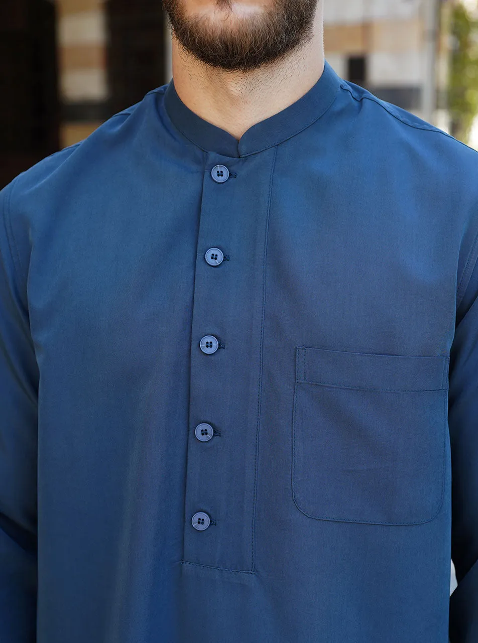 Overlapping Button Placket Top