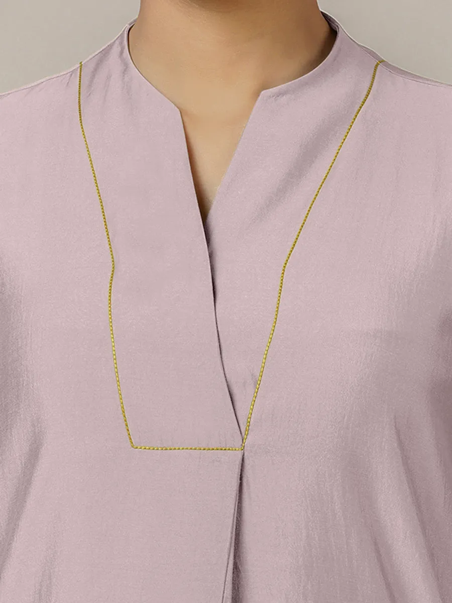 Paakhi x Rozaana | A Line Kurta in Lilac with Thread Work | Coords or Only Kurta