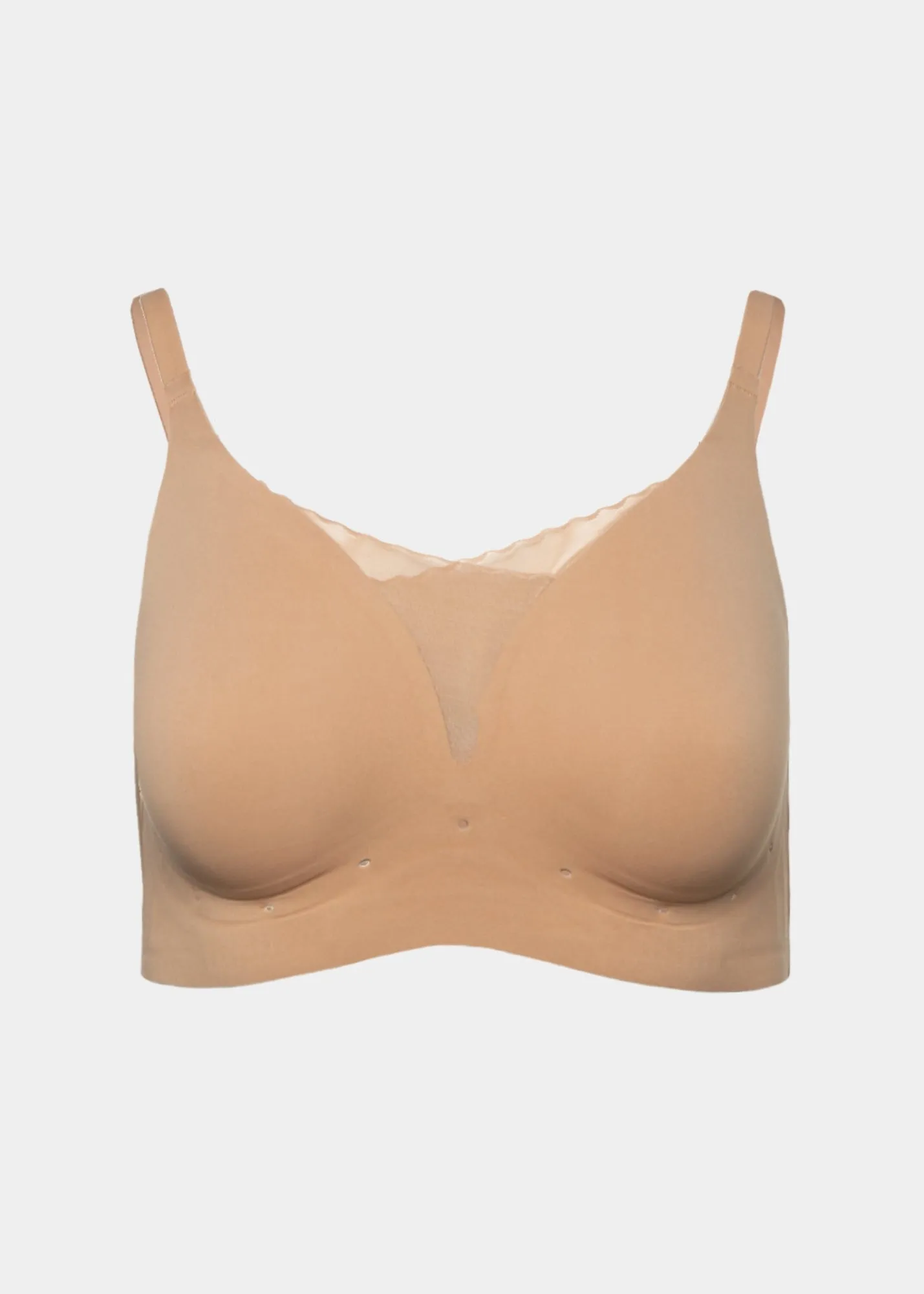 Perforated Gel Bra with Mesh Detail