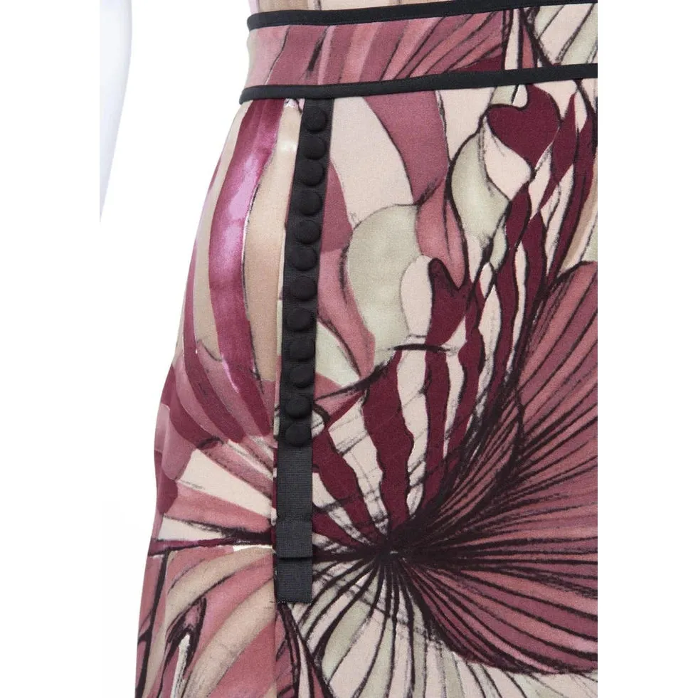 Prada James Jean Fairy Collection Pink Print Silk Dress | 38