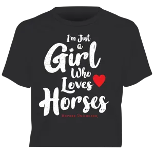 "Girl Who Loves Horses" Horses Unlimited Western T-Shirt