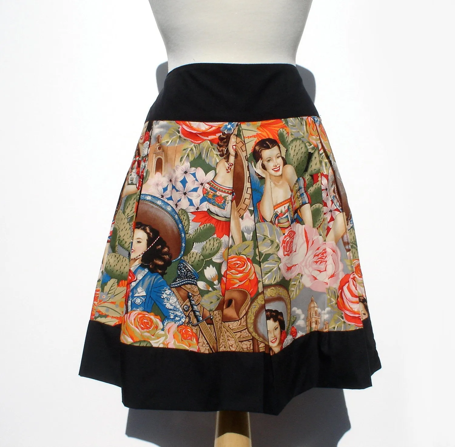 "Riding Shotgun" Mexican Senoritas Skirt #S-RS721