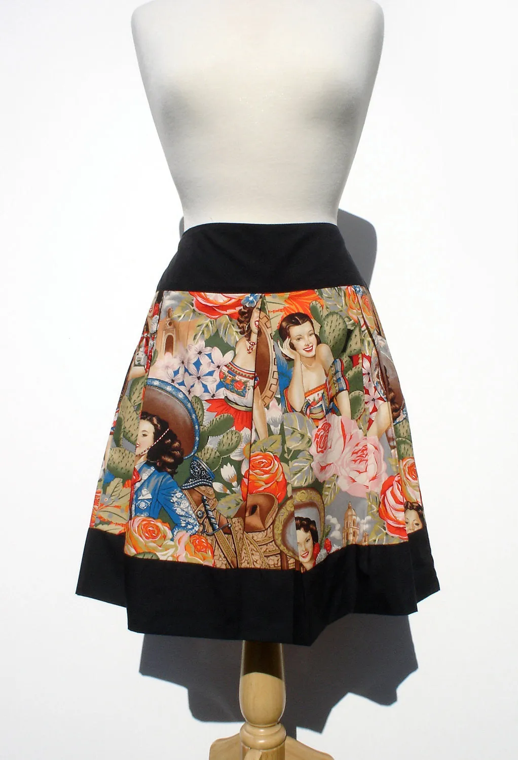 "Riding Shotgun" Mexican Senoritas Skirt #S-RS721