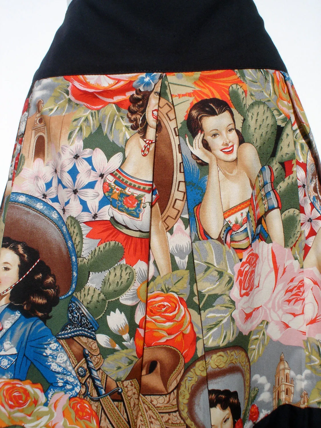 "Riding Shotgun" Mexican Senoritas Skirt #S-RS721