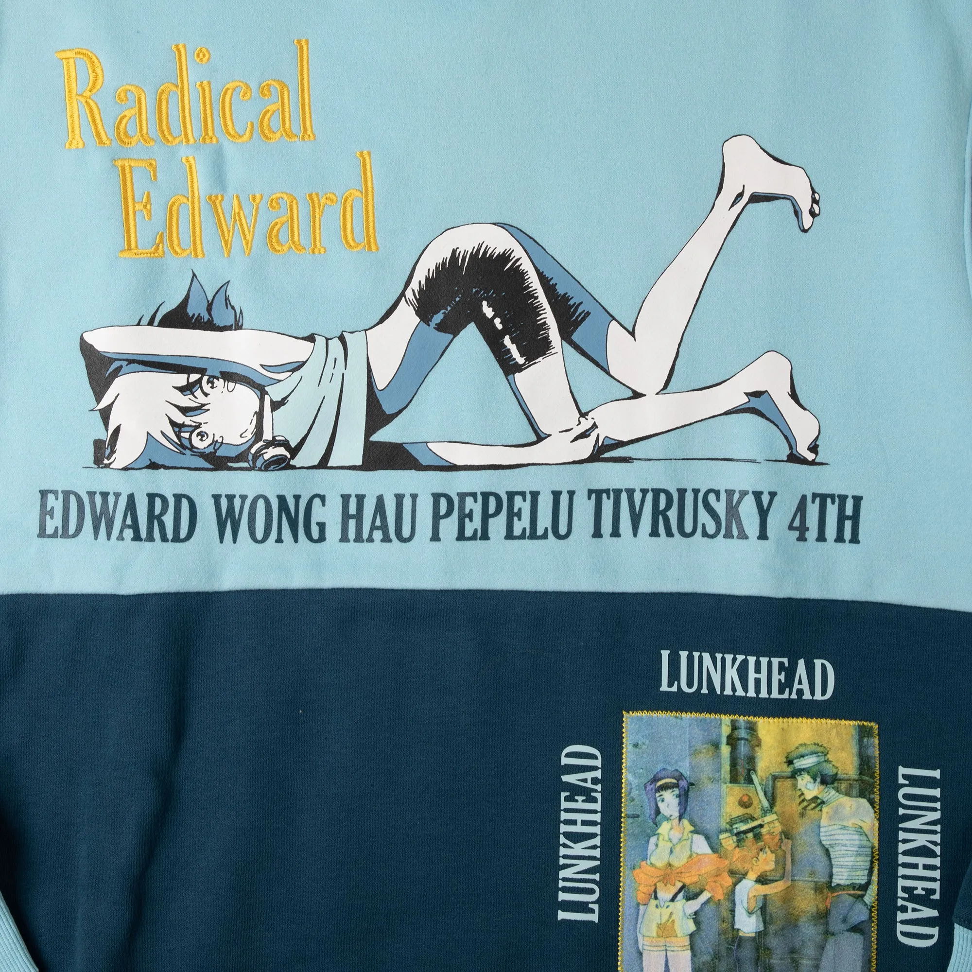 Radical Edward & Ein Patchwork Panel Crew Neck Sweatshirt