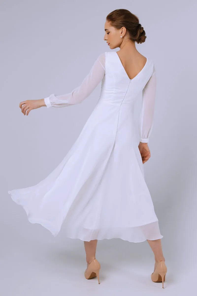 Romantic Moments Long Sleeve Midi Dress