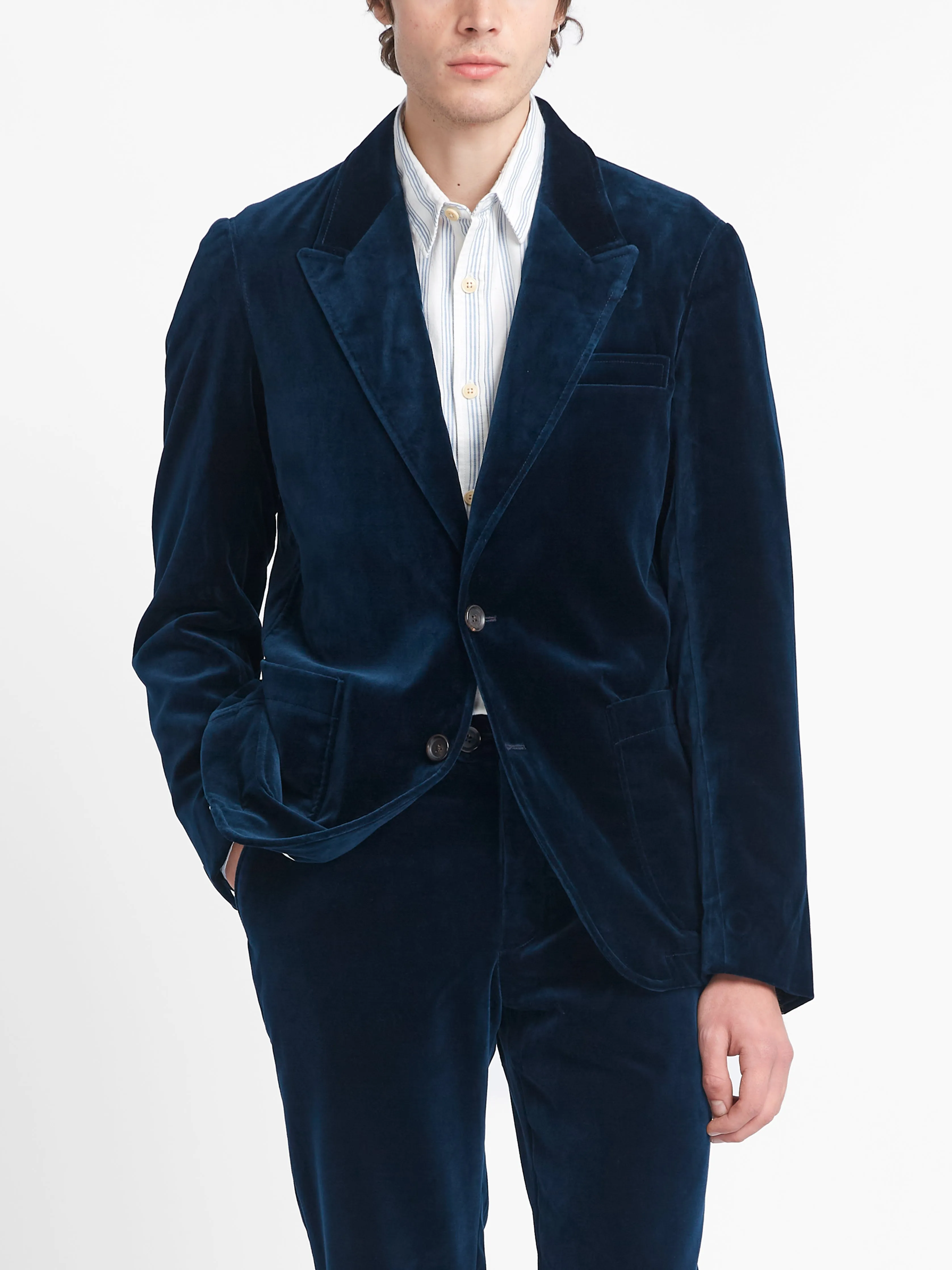 Sapphire Blue Velvet Mansfield Suit