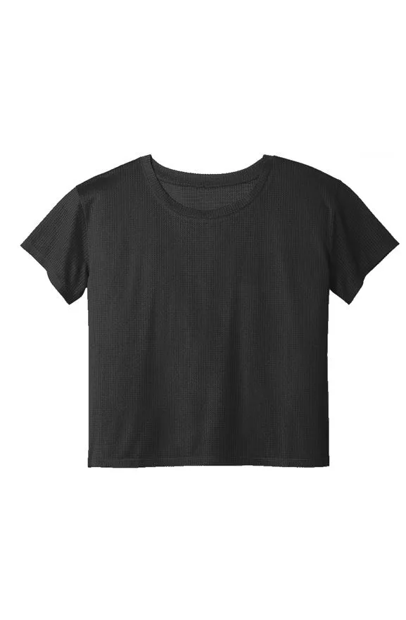 SMF Black Feminine Draft Crop Tee