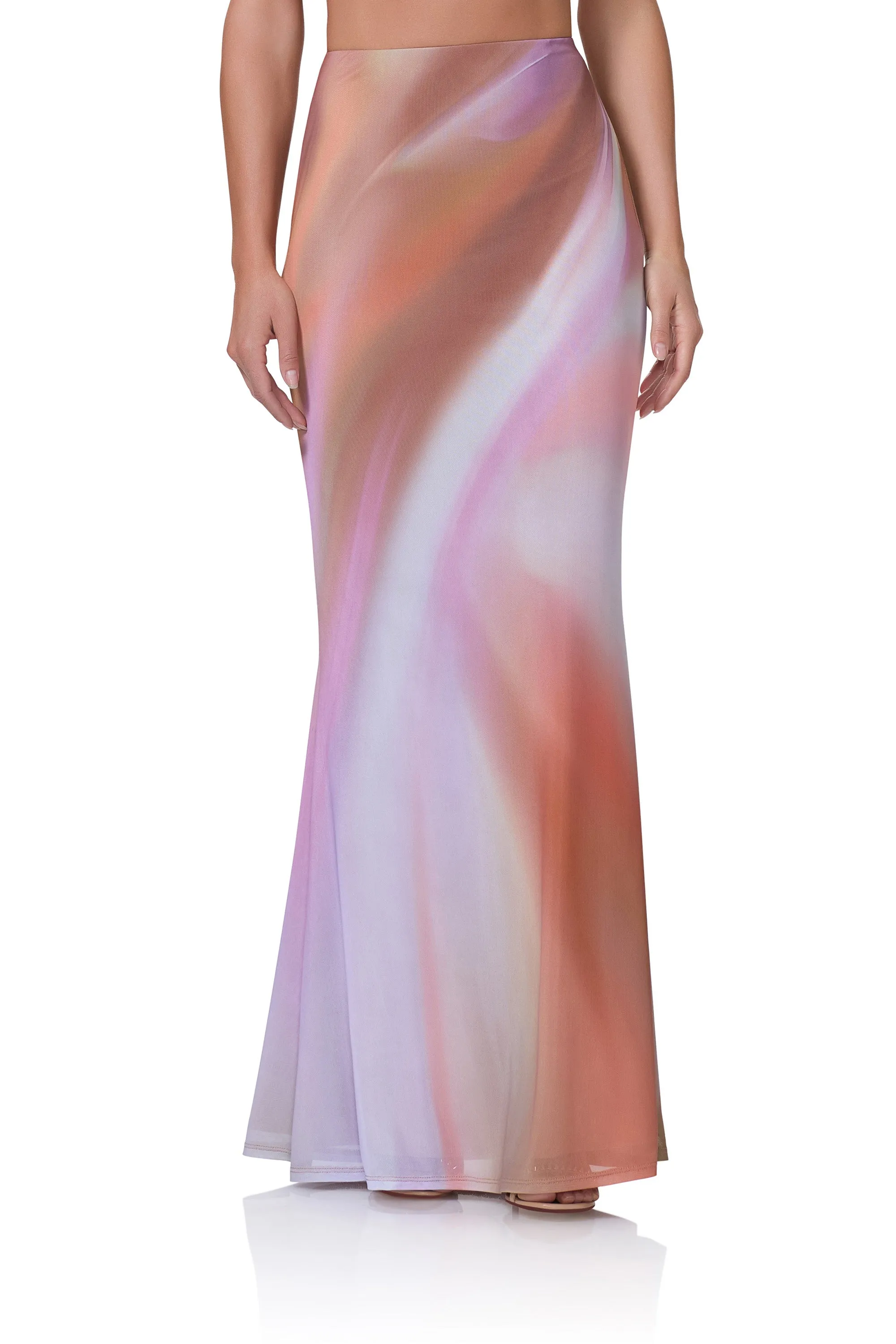 Tegan Maxi Skirt - Lilac Watercolor