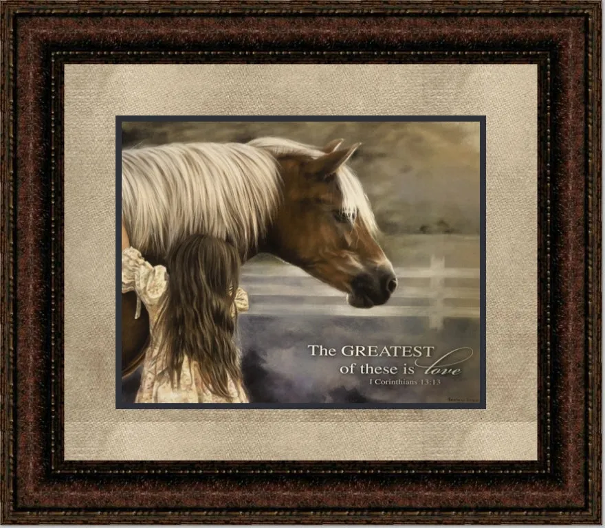 The Greatest | Framed Western Horse Art in Double Mat | 21L X 25W" Inches