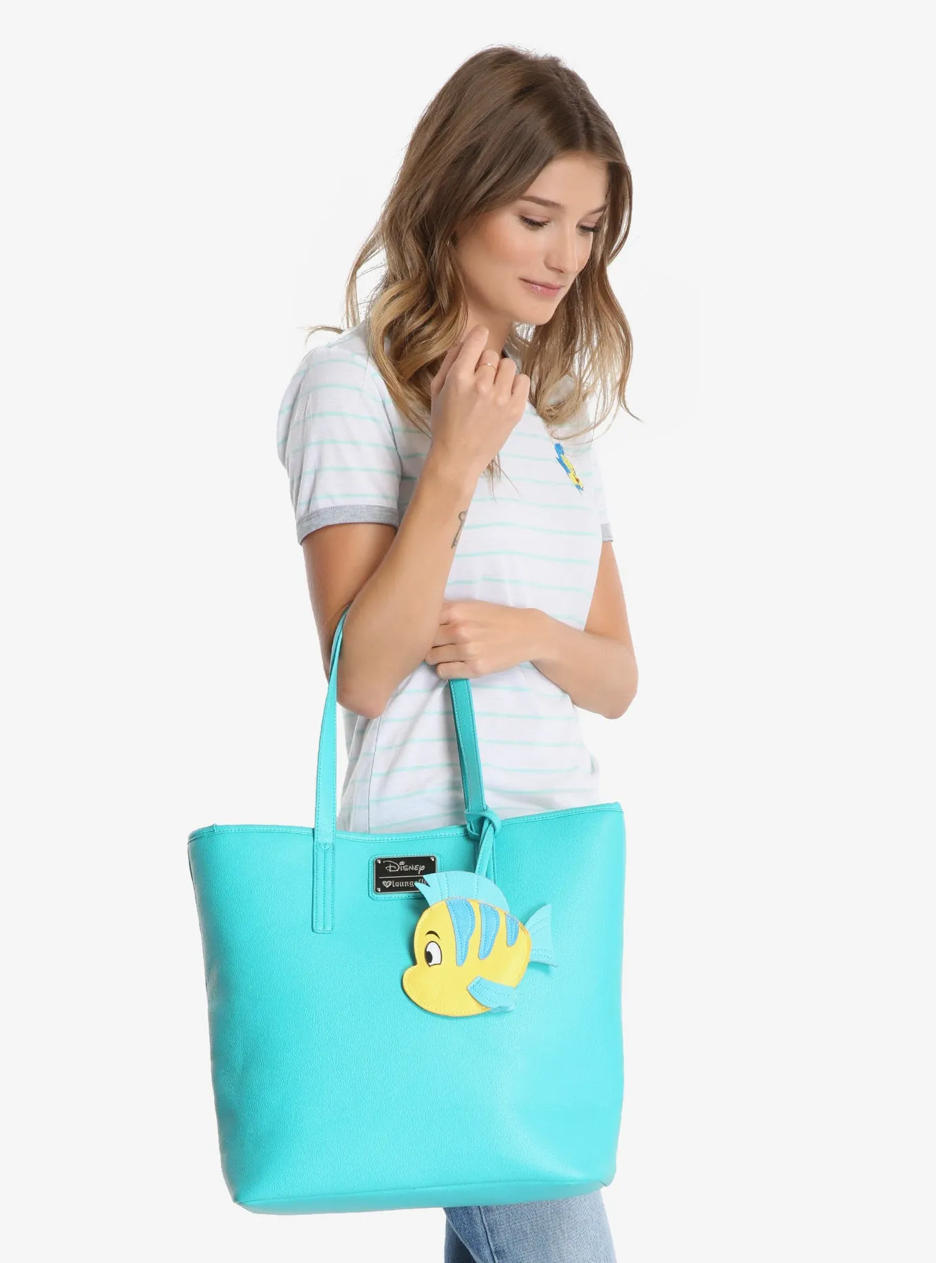 The Little Mermaid Ariel Emerald Embossed Tote Bag Set