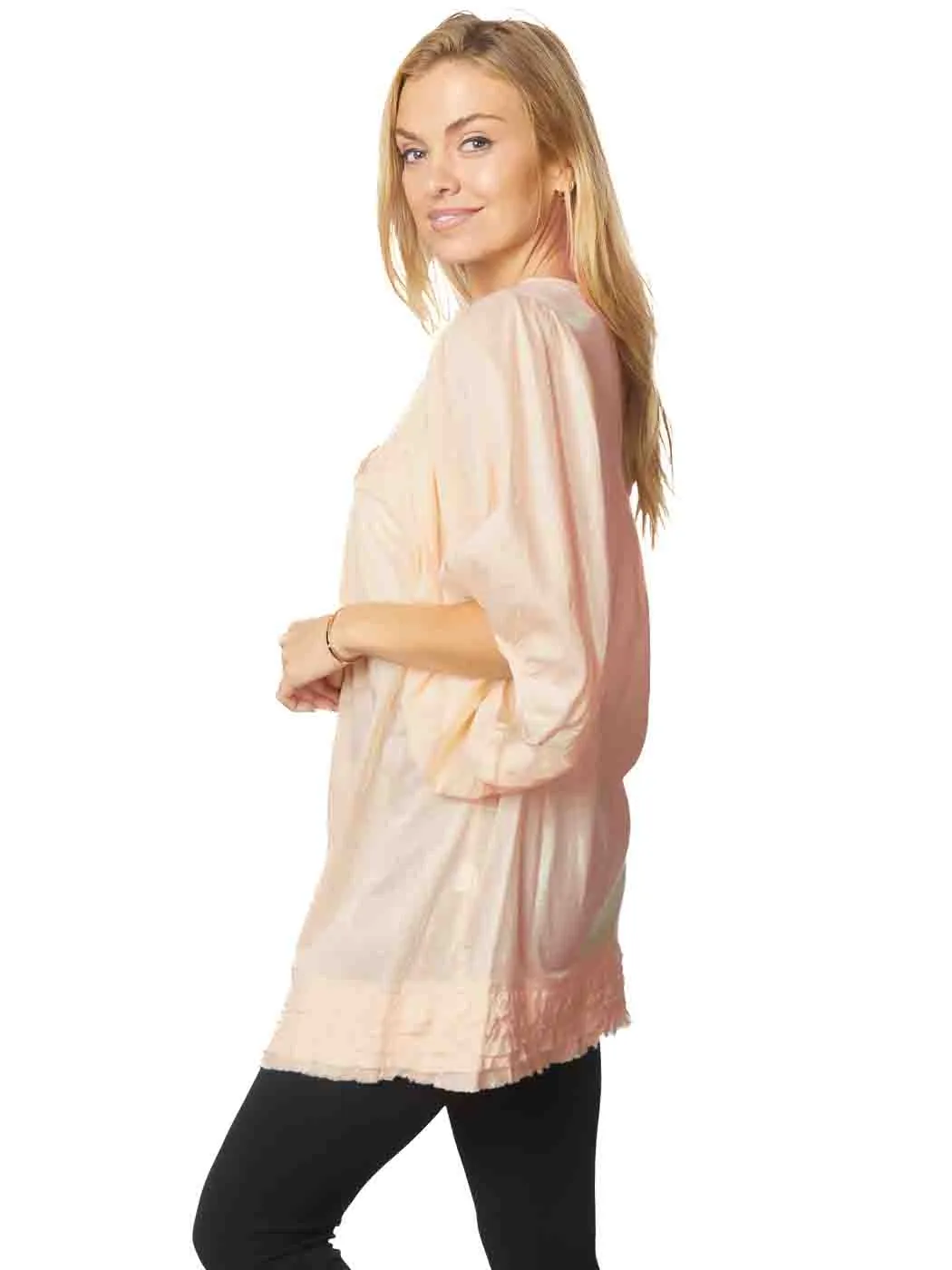 Tianello  Cotton Gauze Full Sized "Sincere" Blouse