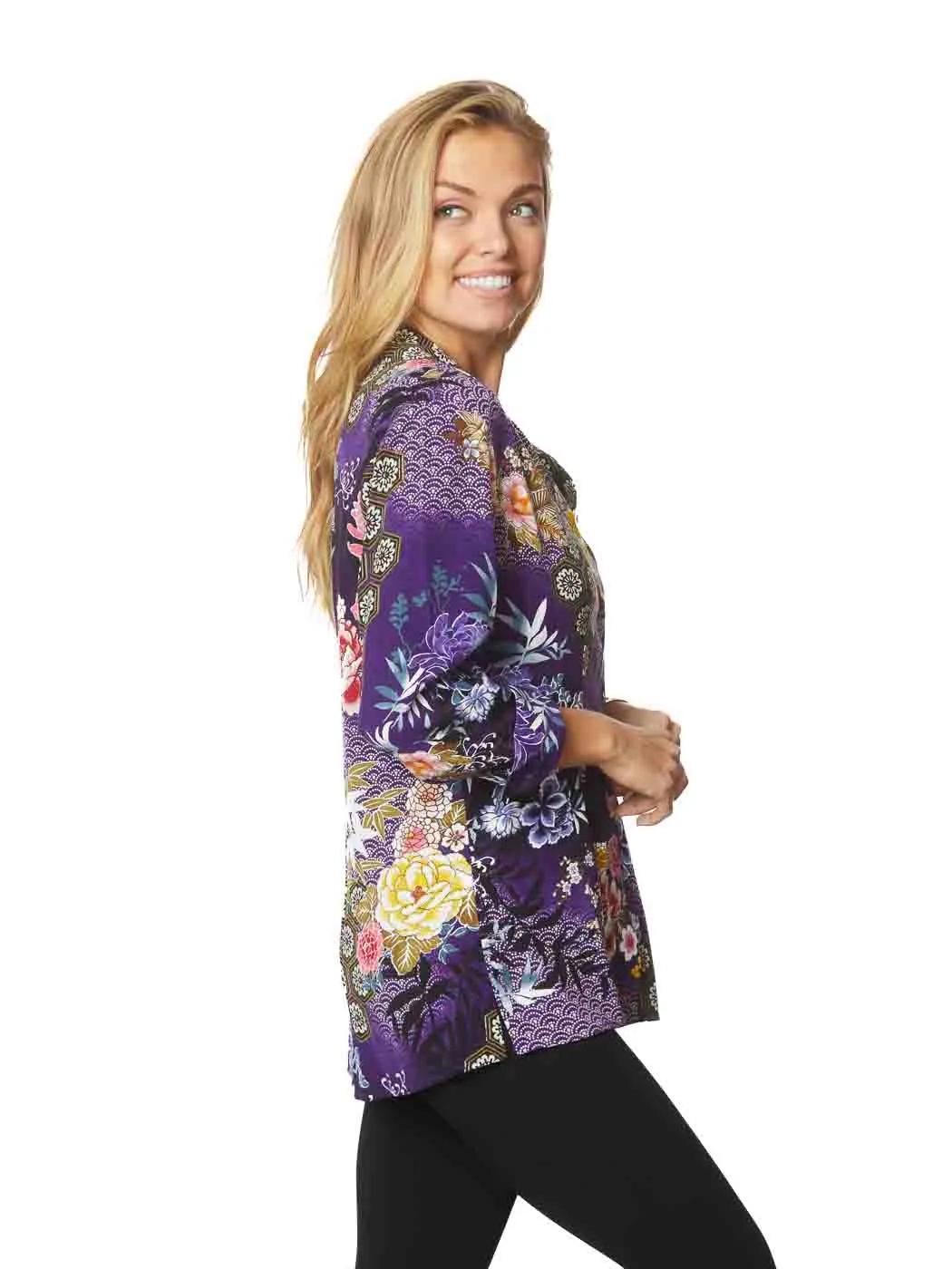 Tianello TENCEL™ "Sakura Nights" Print "Suzy" Blouse