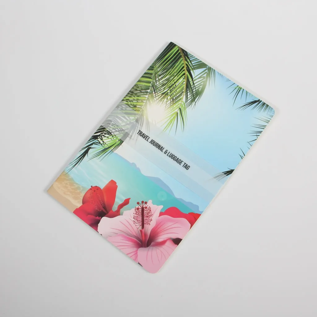 Tropical Travel Journal & Sea Turtle Luggage Tag Set