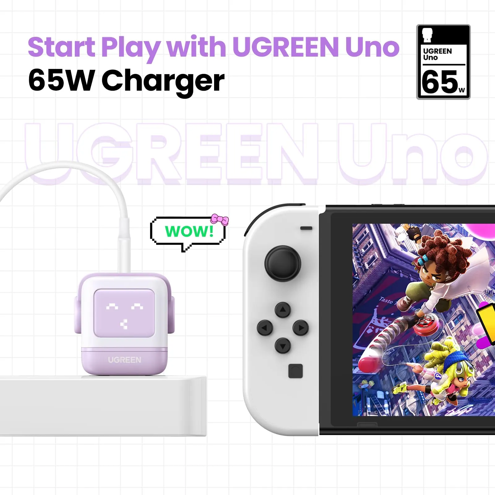 UGREEN Uno Charger 65W (Purple)