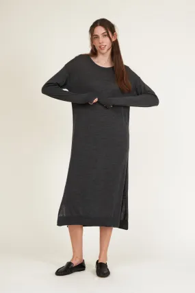 Vera Long Dress - Dark Grey Mel.