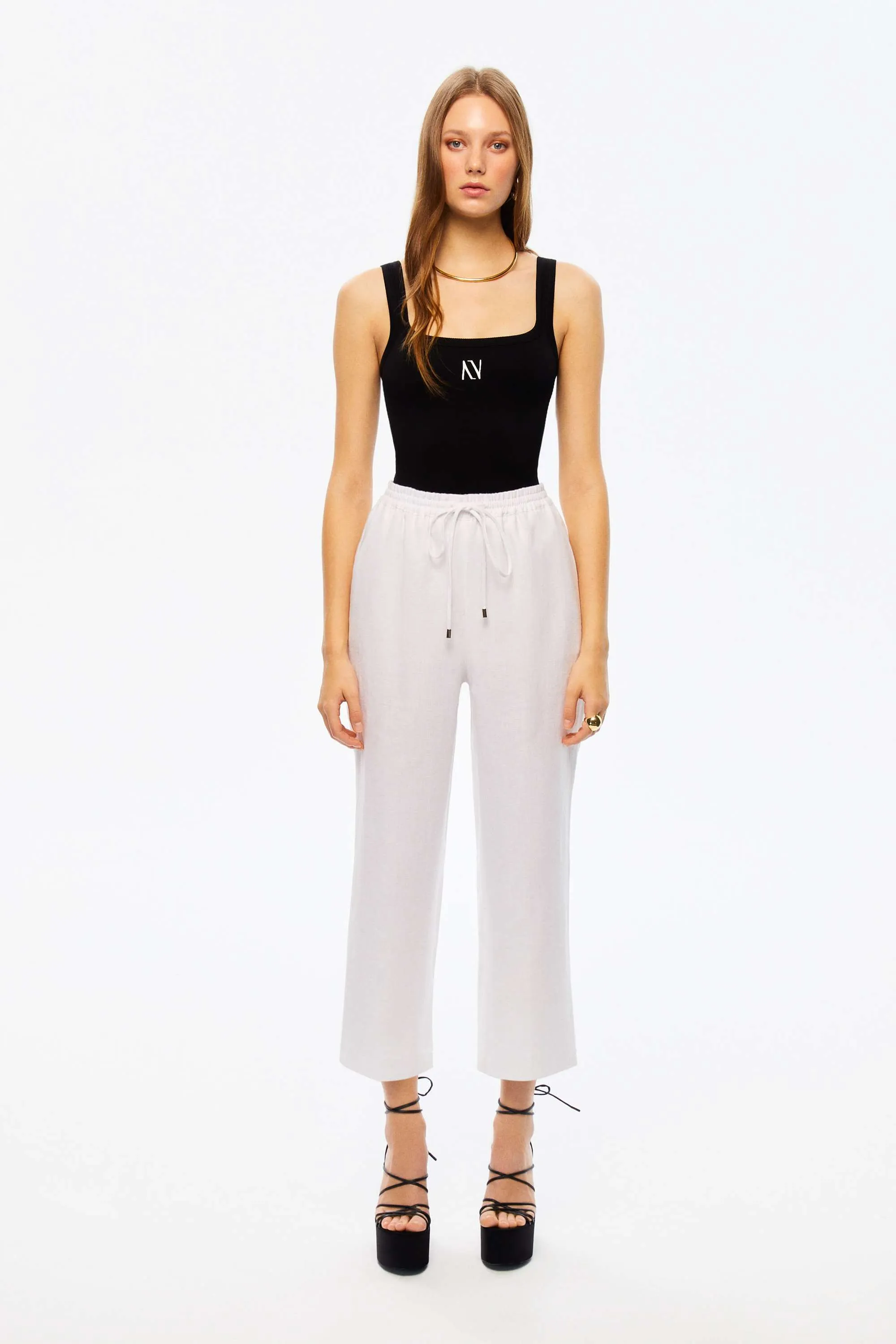 Wide-Leg Linen Pants (Final Sale)