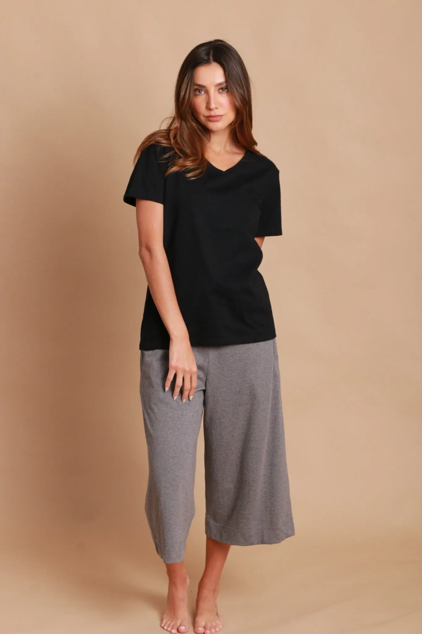 Women's Cropped Wide Leg Pants