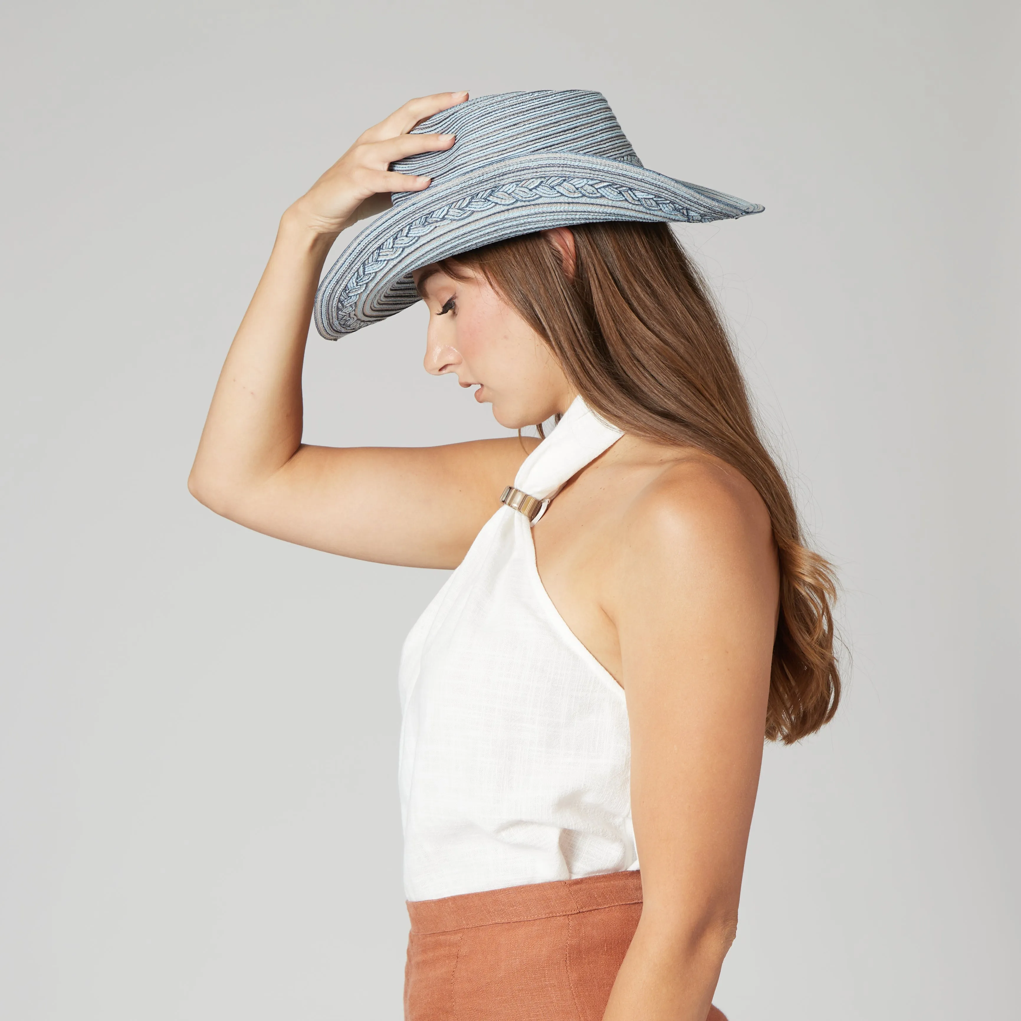 Women's Mixed Braid Cowboy With Braid Insets