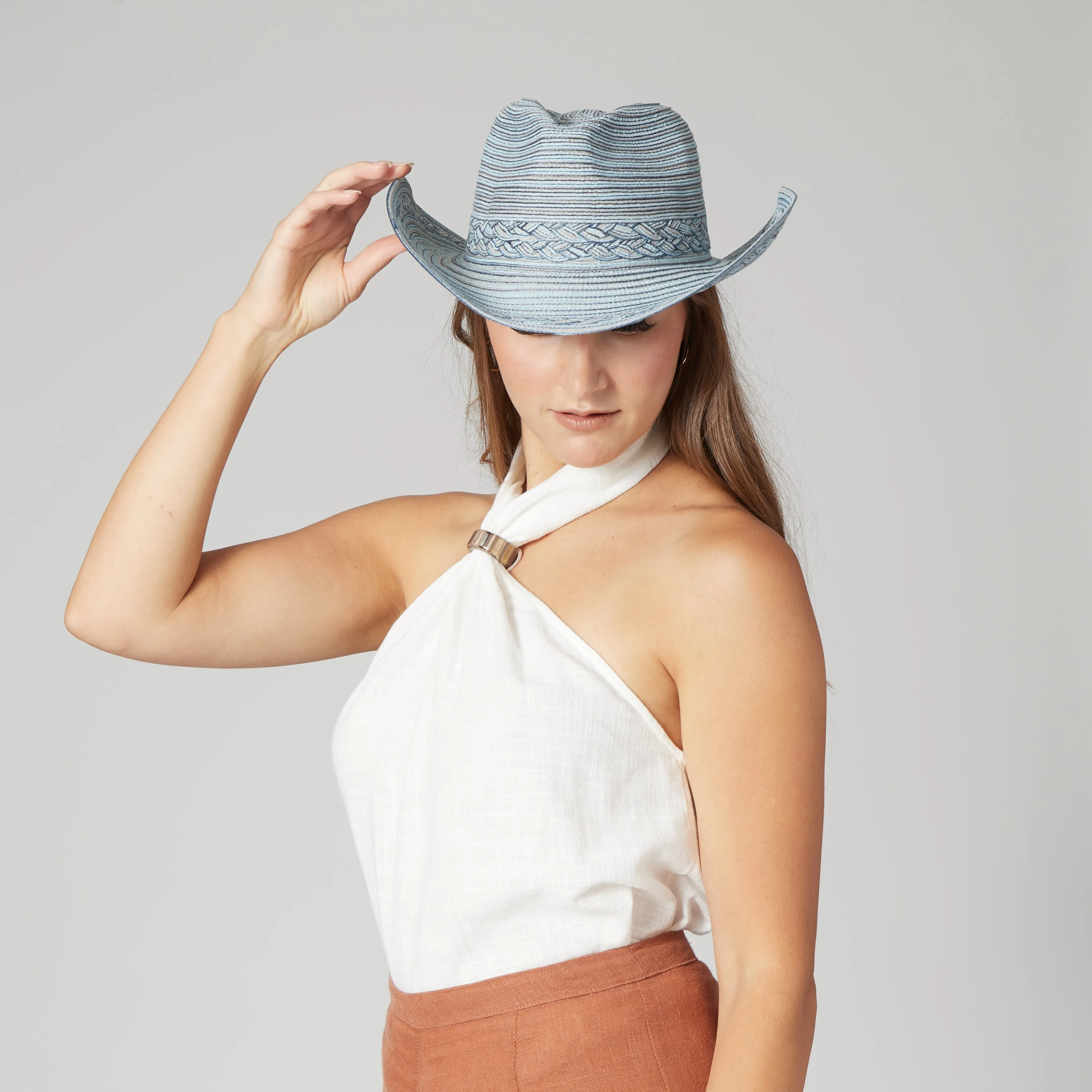 Women's Mixed Braid Cowboy With Braid Insets