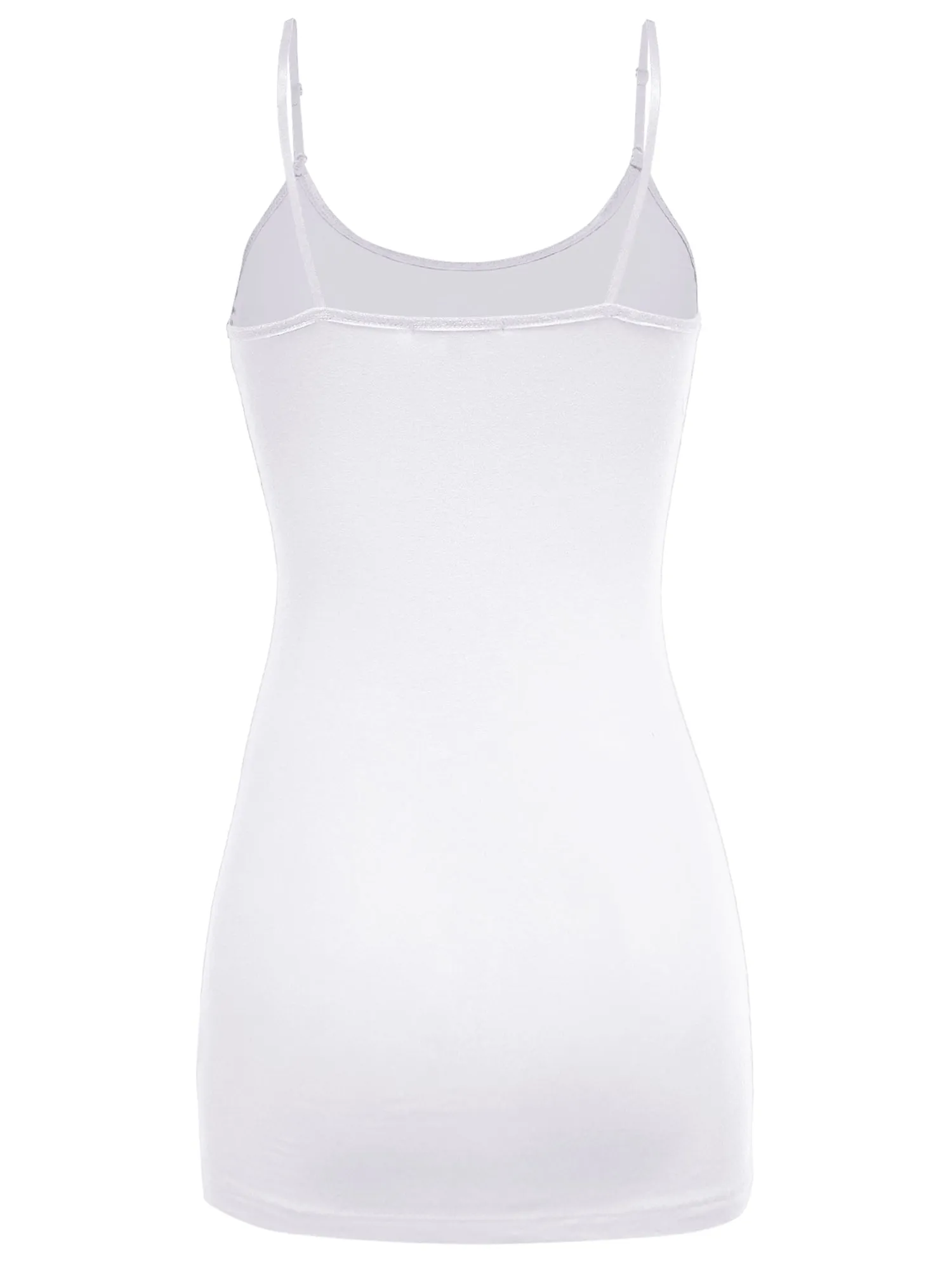 Women's Solid Longline Cami Adjustable Spaghetti top (FWT1013)